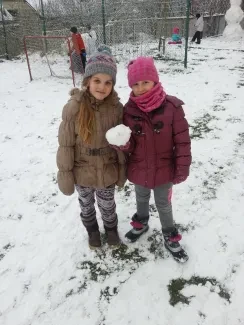 Hrátky ve sněhu v družině třeťáků