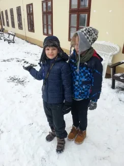 Hrátky ve sněhu v družině třeťáků