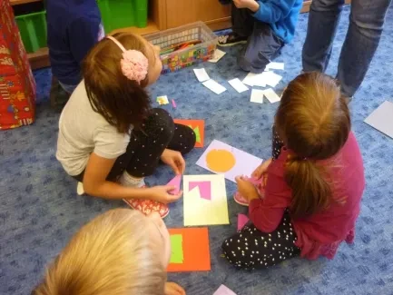 První seznámení s geometrií v 1. B