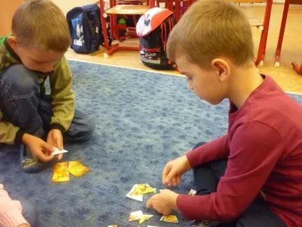 První seznámení s geometrií v 1. B