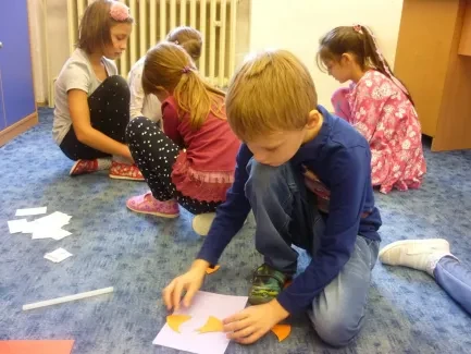 První seznámení s geometrií v 1. B